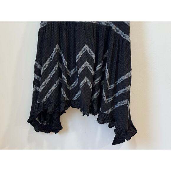 Intimately Free People Voile Lace Trapeze Slip Dress Black Gray Small - Picture 2 of 8